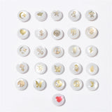 Bronzing Moon Star Hearts Shell Bead Charm Freshwater Pearl Jewelry Making
