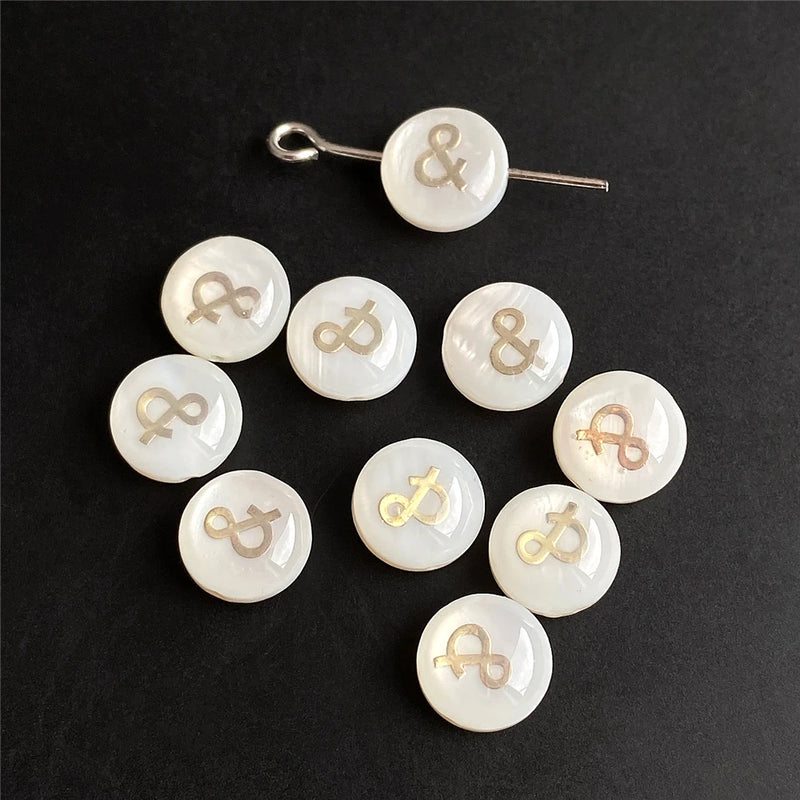 Bronzing Moon Star Hearts Shell Bead Charm Freshwater Pearl Jewelry Making
