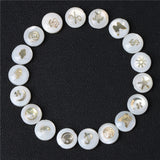 Bronzing Moon Star Hearts Shell Bead Charm Freshwater Pearl Jewelry Making