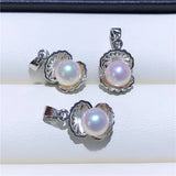 Shell Cage Pendant Base Mount Finding Settings for Pearls