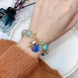 Colorful Stone Beads Bracelet Lucky Buckle Bracelet
