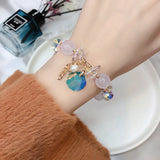 Colorful Stone Beads Bracelet Lucky Buckle Bracelet