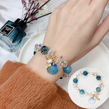 Colorful Stone Beads Bracelet Lucky Buckle Bracelet