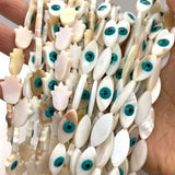 Horse Eye Shape Shell Beads for DIY Jewelry Evil Eye Accessories