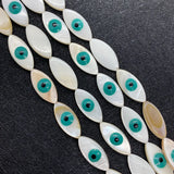 Horse Eye Shape Shell Beads for DIY Jewelry Evil Eye Accessories