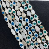 Horse Eye Shape Shell Beads for DIY Jewelry Evil Eye Accessories