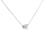 Shell Flower 925 Sterling Silver Necklace Zircon Chain Fine Jewelry