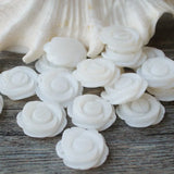 Shell Flower Loose Beads 12mm Natural Hand Carved Rose