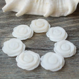 Shell Flower Loose Beads 12mm Natural Hand Carved Rose
