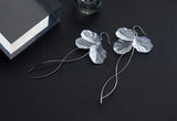 Sterling Silver Shell Flower Waterwave Tassel Earrings