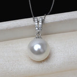 S925 Sterling Silver Shell Freshwater Pearl Pendant Necklace