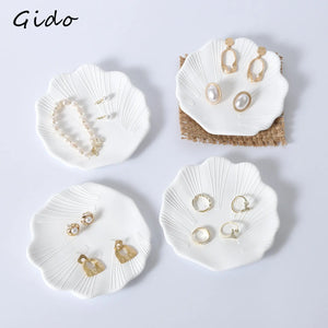 Shell Jewelry Tray Plaster Necklace Earrings Display Rack Creative Props