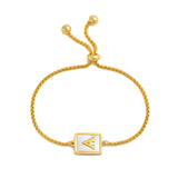Shell Letter Bracelet, Initial Charm Bracelet for Women