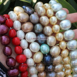 Shell Pearl Oval Water Drop 15inch for DIY Jewelry Making
