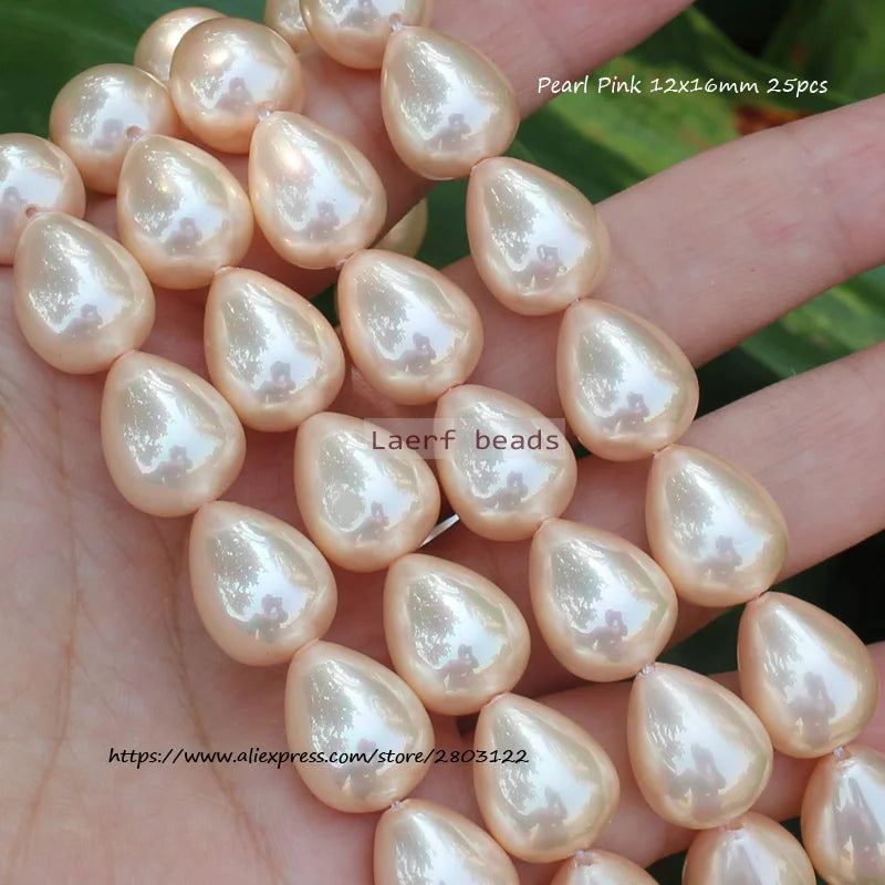 Shell Pearl Oval Water Drop 15inch for DIY Jewelry Making