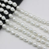 Shell Pearl Large Baroque Beads Oval Shape Beaded Ladies Neck Necklace