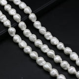 Shell Pearl Large Baroque Beads Oval Shape Beaded Ladies Neck Necklace