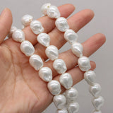 Shell Pearl Large Baroque Beads Oval Shape Beaded Ladies Neck Necklace