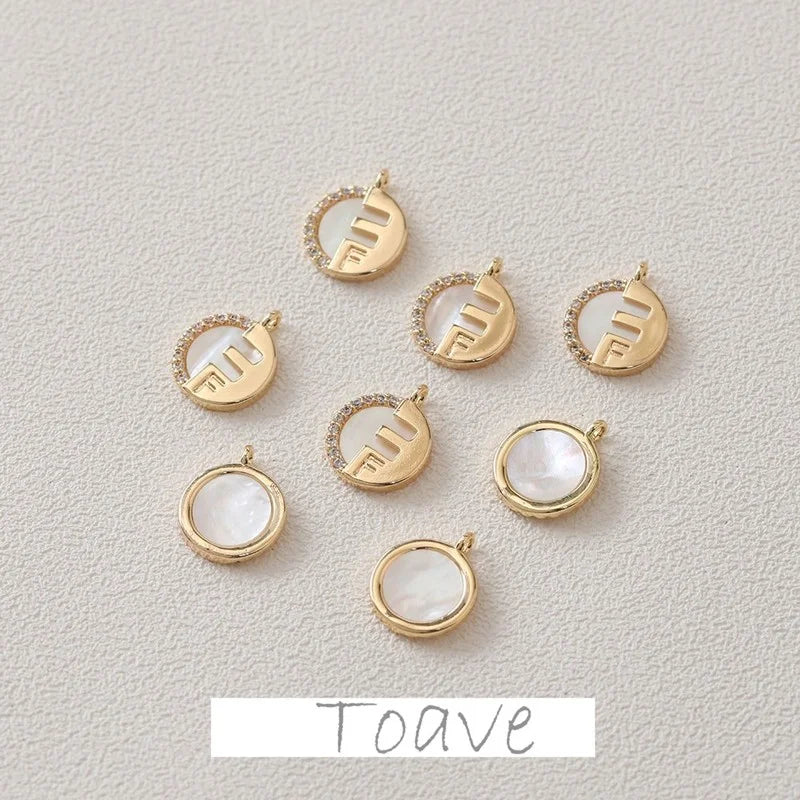 Copper Plated Shell Series Pendant for DIY Earrings Necklace Bracelet