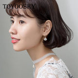 Shell Starfish Drop Asymmetric Earrings With Pearl 925 Sterling Silver