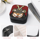 Shiba Inu Jewelry Storage Box Leather Necklace Earrings Rings Organizer