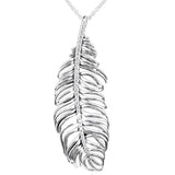 Feather Pine Needle Butterfly Wing Necklace 925 Silver