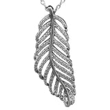 Feather Pine Needle Butterfly Wing Necklace 925 Silver