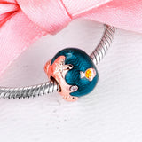Ocean Waves & Fish Charm Silver Beads for DIY Bracelets