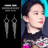 925 Sterling Silver Zircon Personalise Square Earrings
