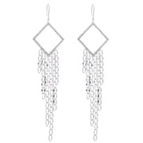 925 Sterling Silver Zircon Personalise Square Earrings