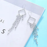 925 Sterling Silver Zircon Personalise Square Earrings