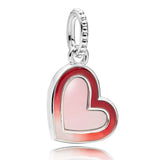 Classic Heart Goddess Pendant Charm for Bracelet 925 Sterling Silver Beads