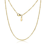 Shine Beaded Necklace Chain for DIY Necklace Sterling Silver Jewelry