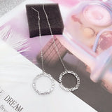 Personalise Letter 925 Silver Shine Earrings Unique Long Chain Jewelry