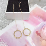 Personalise Letter 925 Silver Shine Earrings Unique Long Chain Jewelry