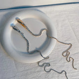 Sparkling Snake Hairpins with Tassel Crystal Accents