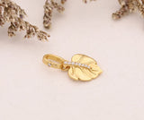 Sterling Silver Shine Leaf Pendant Charm for Bracelet Necklace