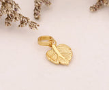 Sterling Silver Shine Leaf Pendant Charm for Bracelet Necklace