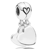 Infinity Heart Cross Mother & Son Love Pendant 925 Silver Charms Bracelet DIY