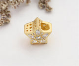 Sterling Silver Five-point Star Bead for DIY Bracelets & Jewelry Making