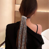 Shine Women's Rhinestone Hair Band with Tassel Crystal Ornaments