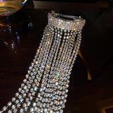 Shine Women's Rhinestone Hair Band with Tassel Crystal Ornaments