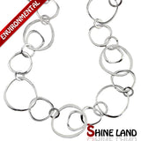 Shineland Exaggerated Charms Long Chains Metal Necklace for Women