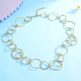 Shineland Exaggerated Charms Long Chains Metal Necklace for Women