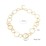Shineland Exaggerated Charms Long Chains Metal Necklace for Women