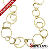 Shineland Exaggerated Charms Long Chains Metal Necklace for Women