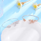 Shineland Butterfly Leaves Adjustable Bracelet for Women Bridal Wedding