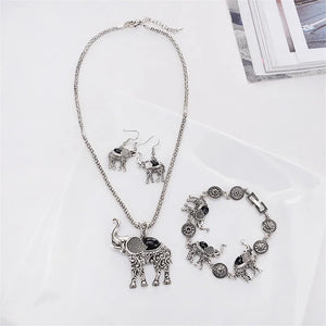 Shineland Elephant Pendant Jewelry Set For Women