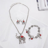 Shineland Elephant Pendant Jewelry Set For Women