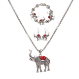 Shineland Elephant Pendant Jewelry Set For Women